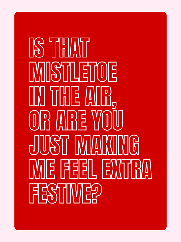 Mistletoe In The Air Cake Card, Christmas