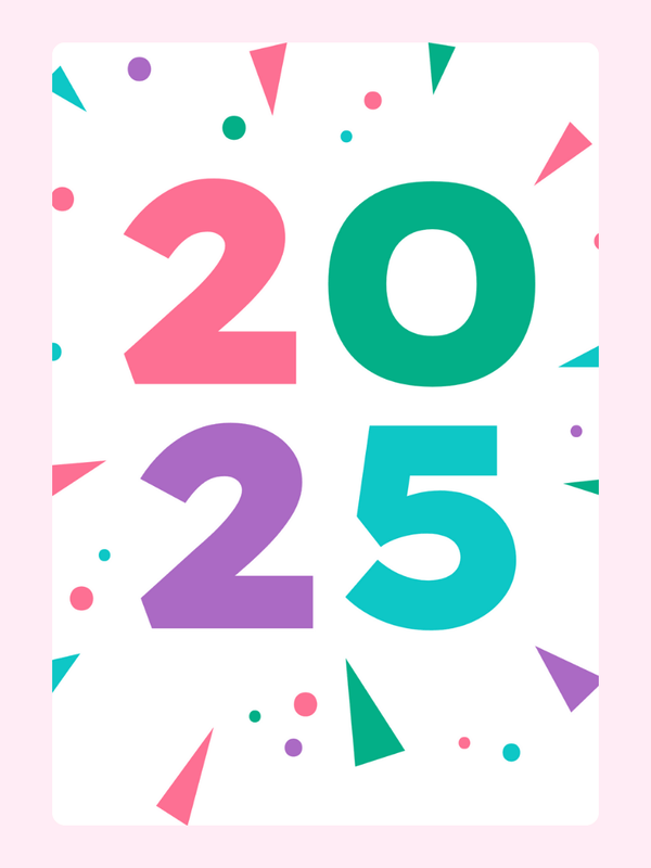 2025 Cake Card, New Year