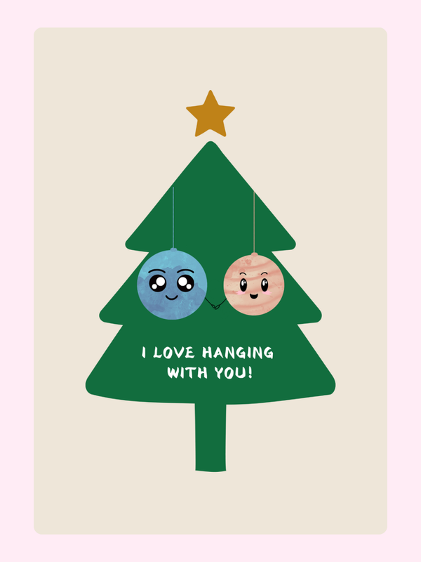 I Love Hanging With You Cake Card, Christmas