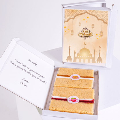 Eid Mubarak cake gift box for Lilly