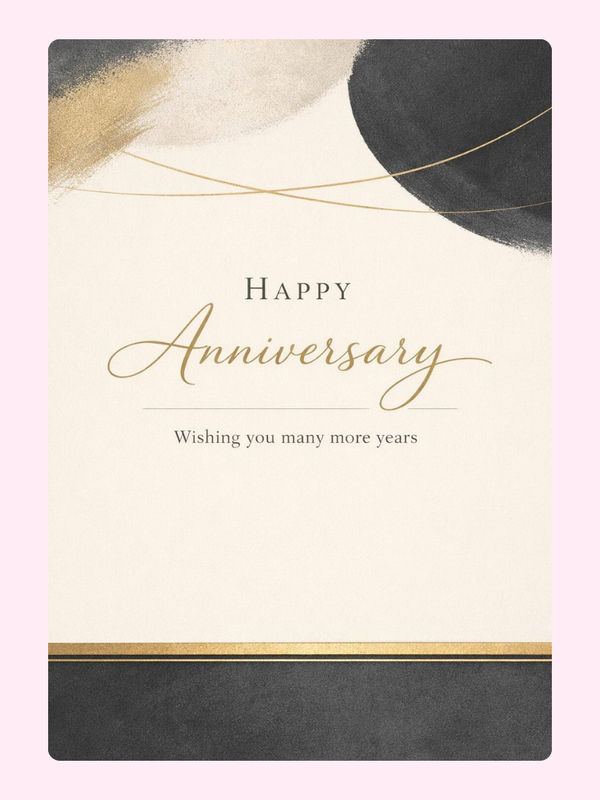 Wishing You Many More Years Anniversary Cake Card letterbox cake card with freshly baked cake slices
