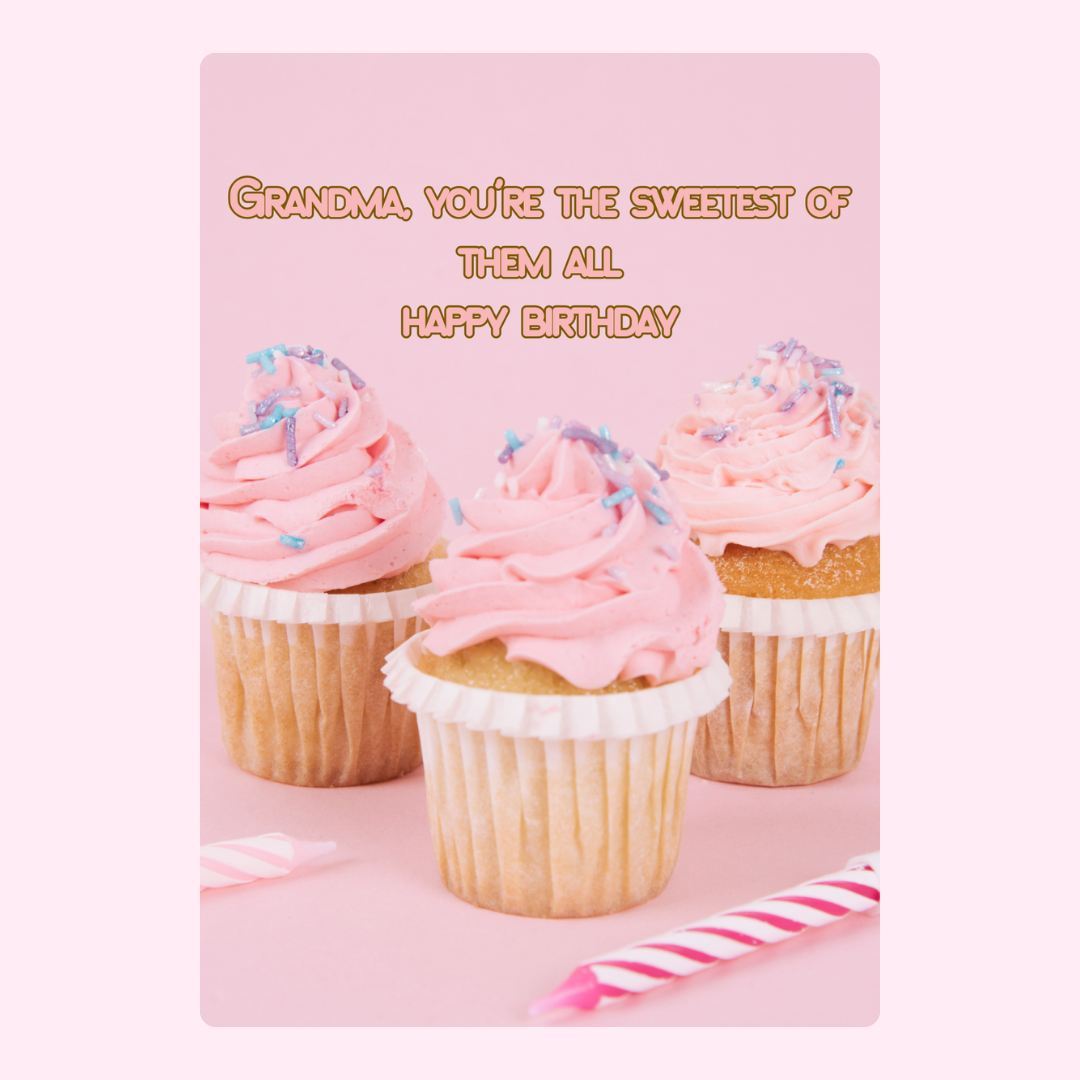 Birthday cupcakes for Grandma
