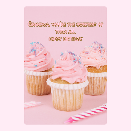 Birthday cupcakes for Grandma