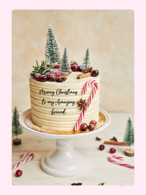 Christmas cake with candy canes and trees, 23_363c5e31