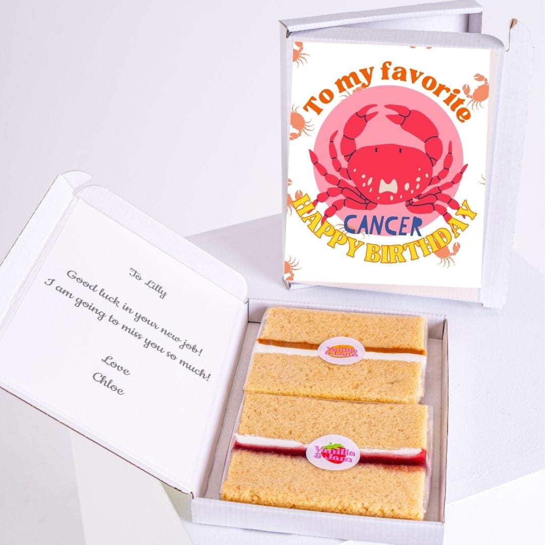 Birthday cake & card for Cancer sign; To my favorite Cancer