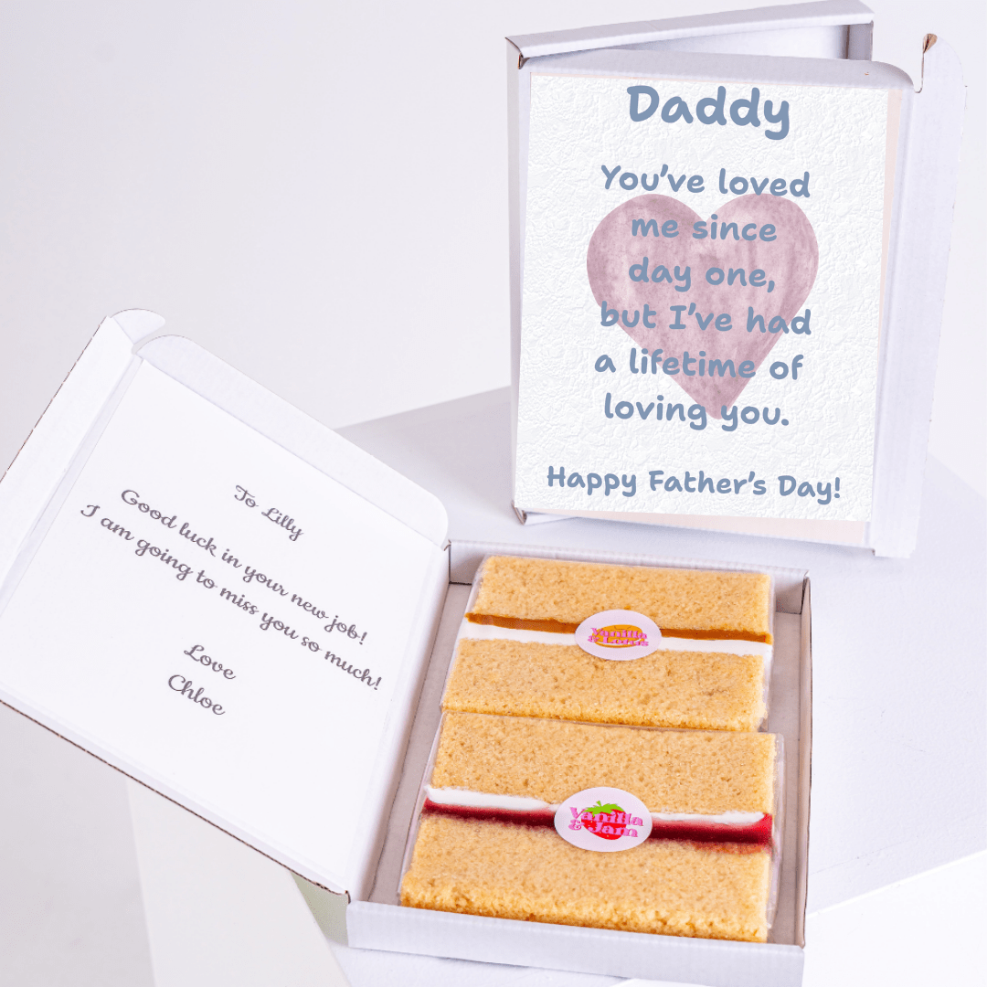Father's Day cake gift with a card for Daddy.