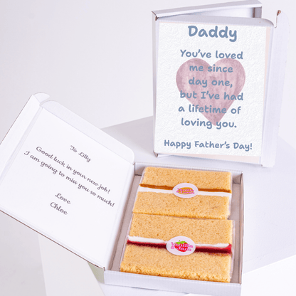 Father's Day cake gift with a card for Daddy.