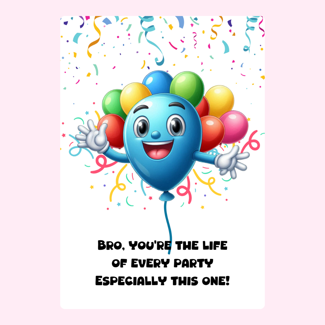 Party balloon greeting card