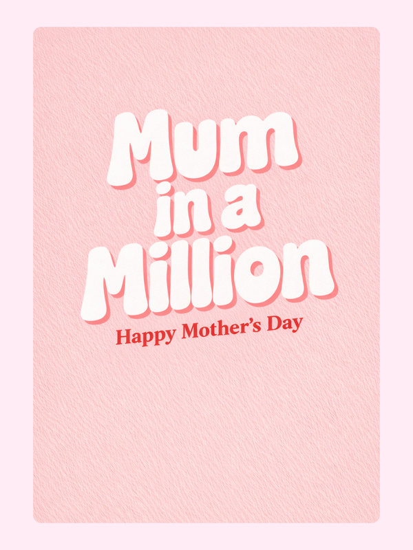 HMD-Mum-020 letterbox cake card with freshly baked cake slices