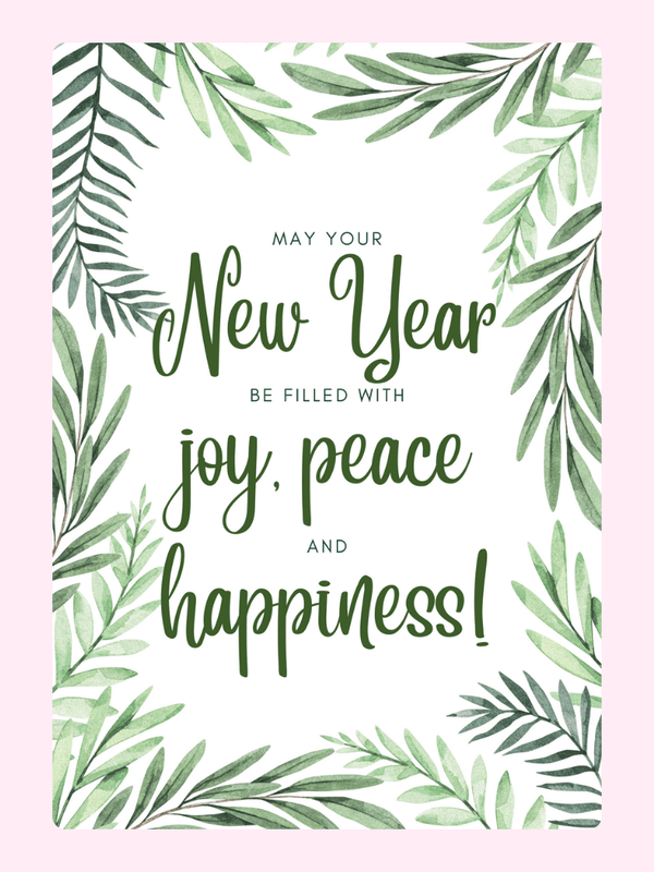 Joy, Peace And Happiness! Cake Card, New Year