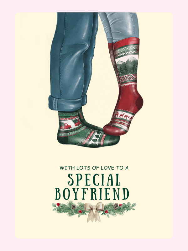 To A Special Boyfriend Cake Card, Christmas