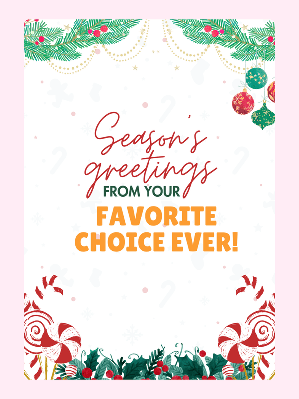 Favorite Choice Ever Cake Card, Christmas