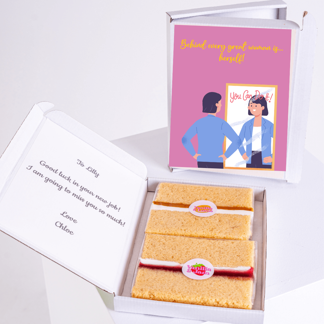 Cake box gift for Lilly with You Go Girl! card.