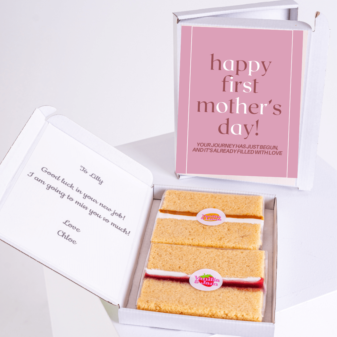 Mother's Day cake gift for Lilly with message and new job wishes.