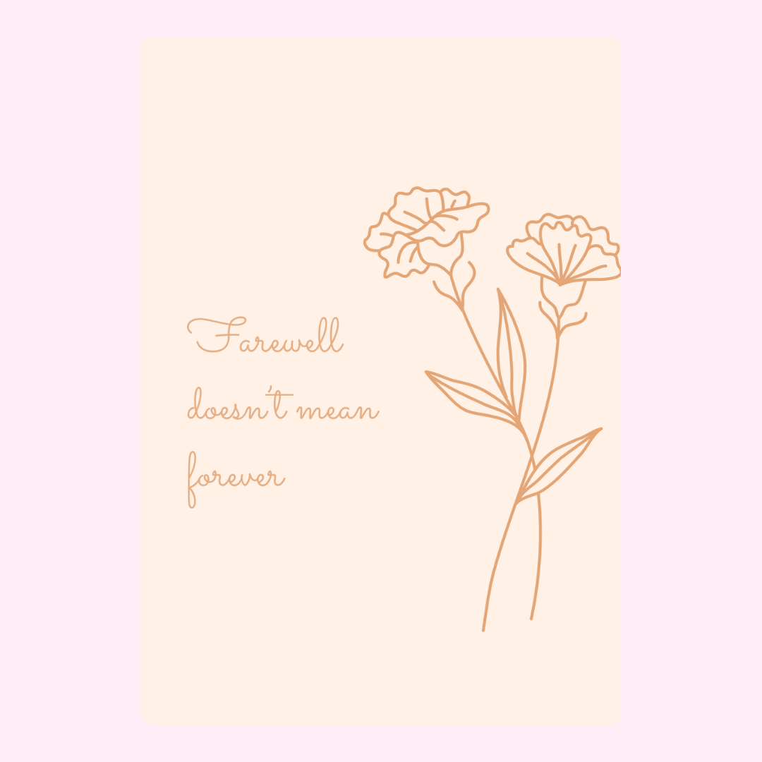 Farewell card with flowers & quote, image 24