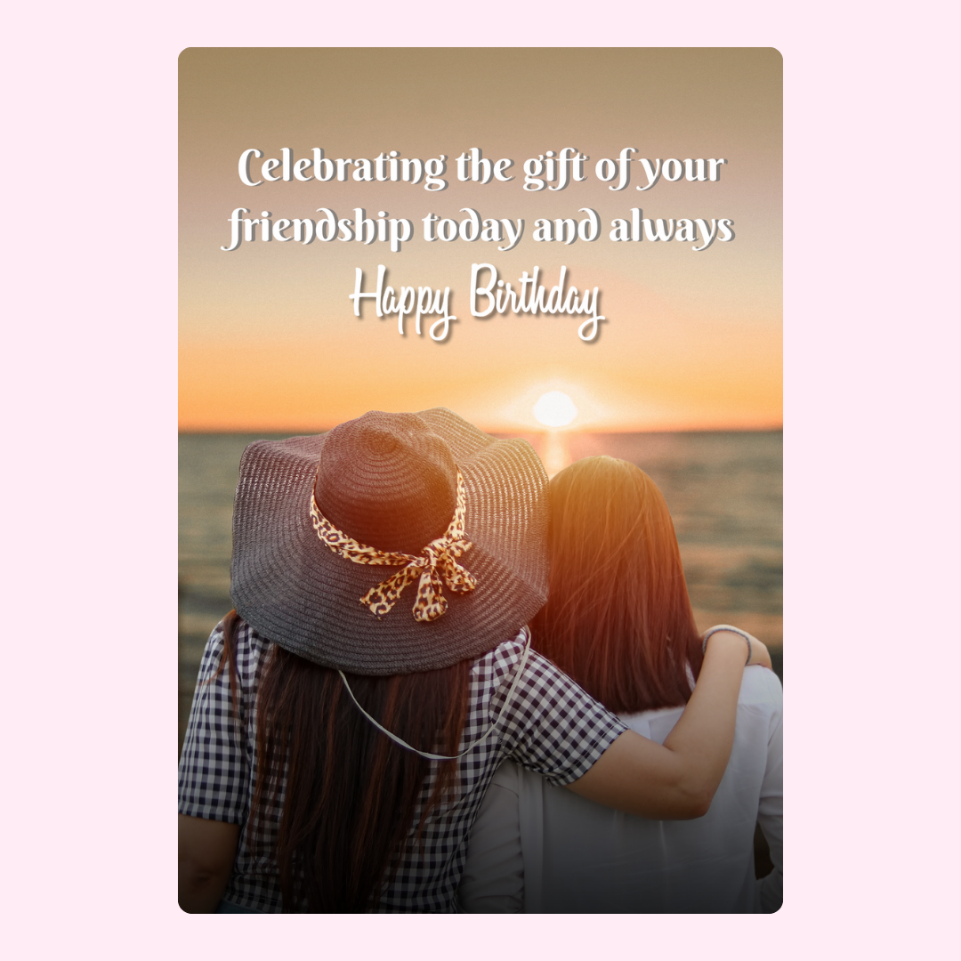 Happy Birthday card celebrating friendship