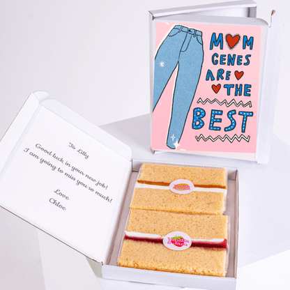 Cake and card gift for Lilly, Mom Genes are the Best