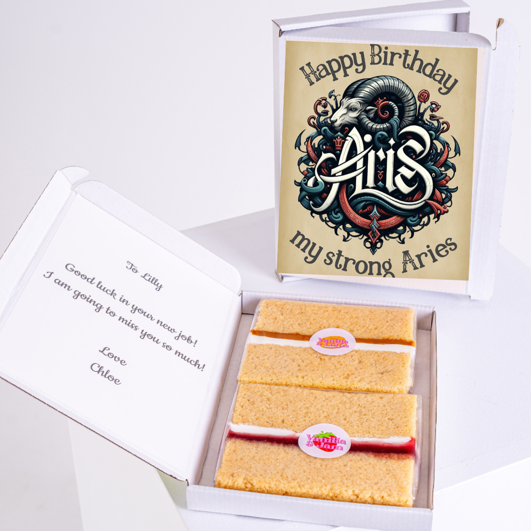 Aries birthday cake gift box for Lilly