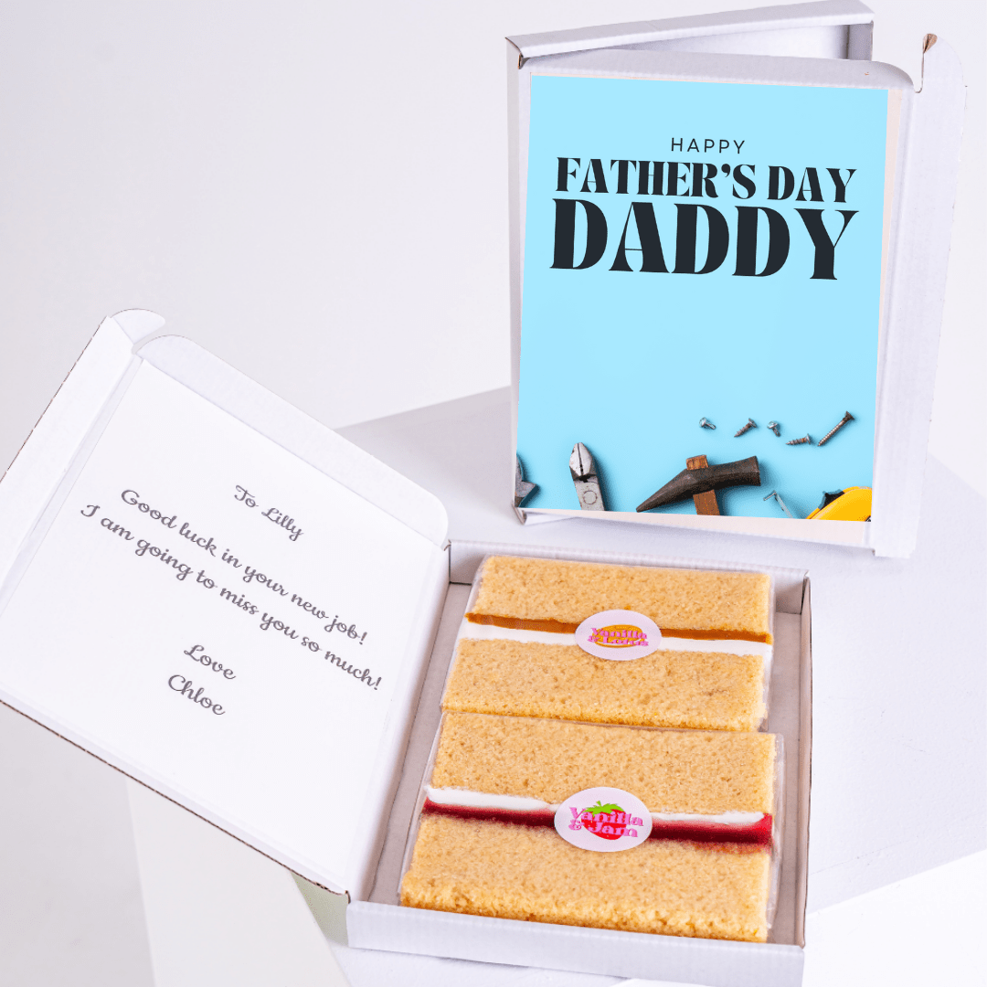 Father's Day cake with Happy Father's Day Daddy and note to Lilly.