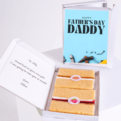 Father's Day cake with Happy Father's Day Daddy and note to Lilly.