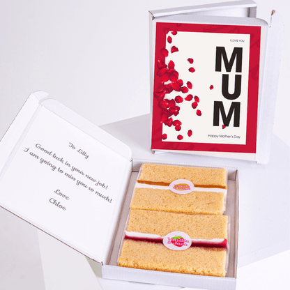 Mother's Day cake gift for Mum, with message for Lilly