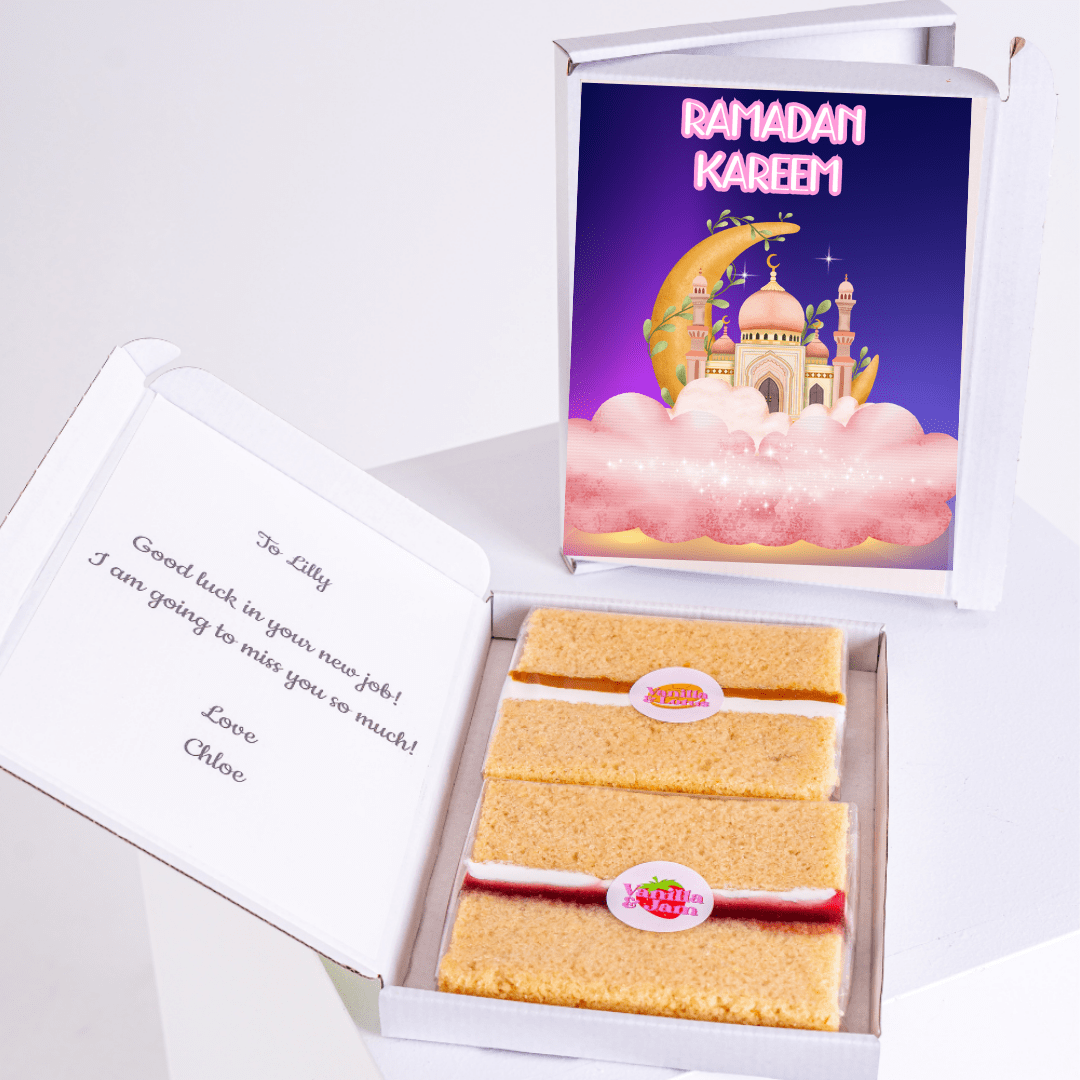 Ramadan Kareem cake gift box for Lilly, goodbye & new job wishes