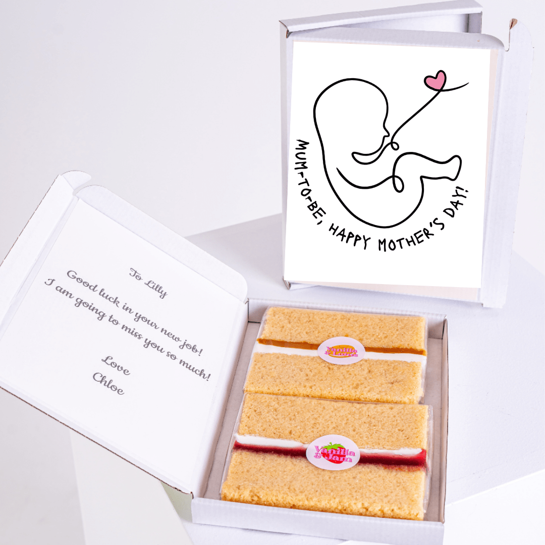 Mother's Day cake & card for mum-to-be, with a message for Lilly.