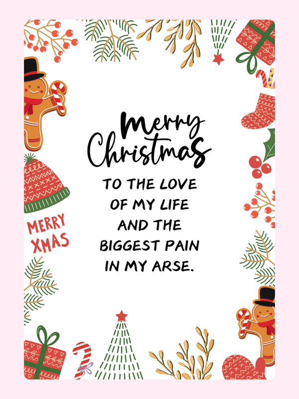 To The Love Of My Life Cake Card, Christmas