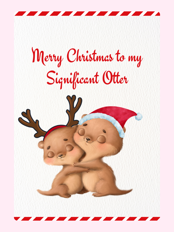 To My Significant Otter Cake Card, Christmas