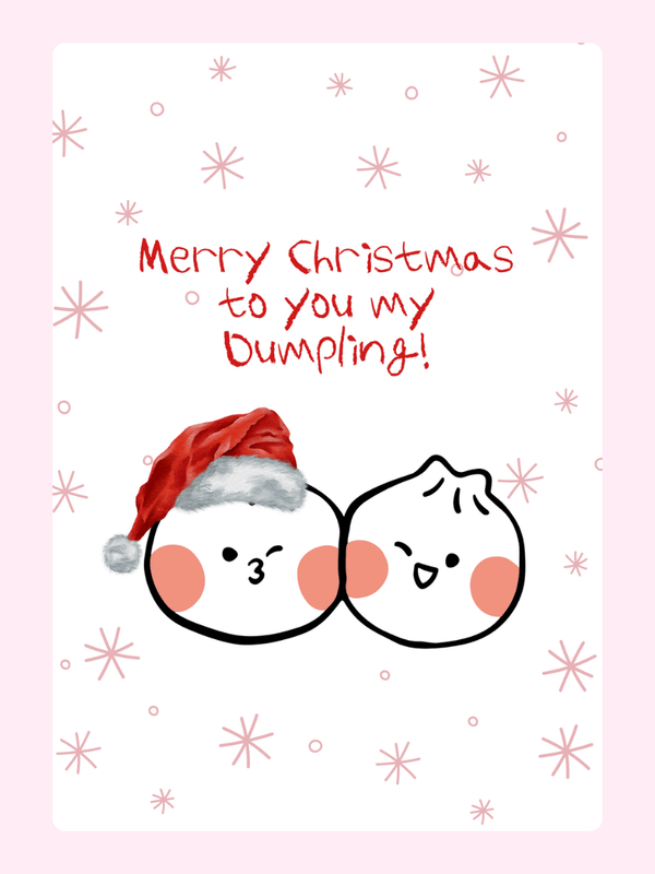 My Dumpling Cake Card, Christmas