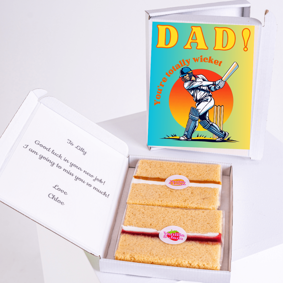 Dad Cricket Cake Gift Box