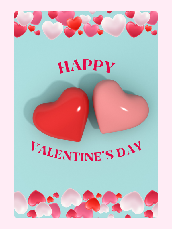 Valentine's Day card with hearts - 25_71309f88