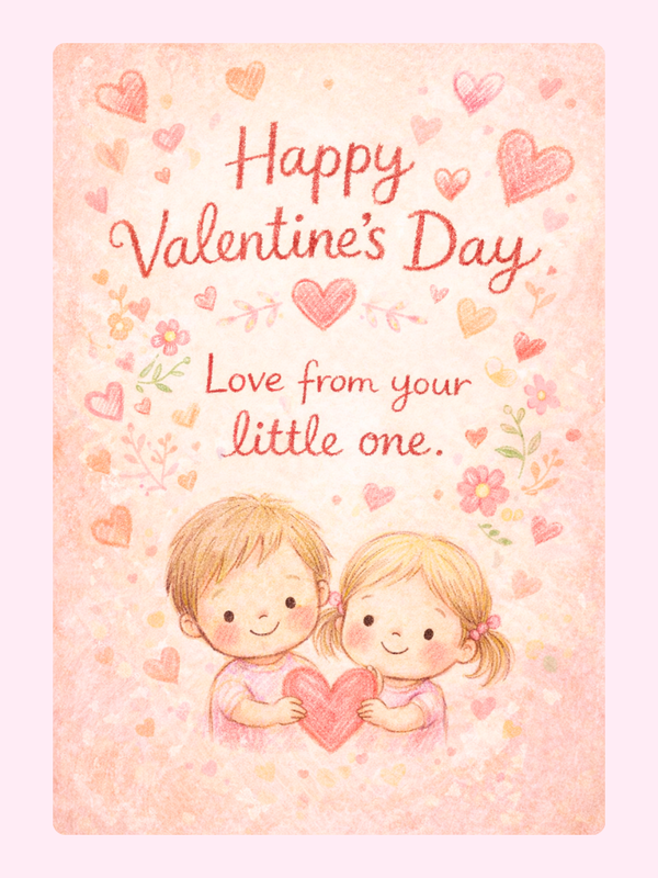 Love From Your Little One Cake Card, for kids