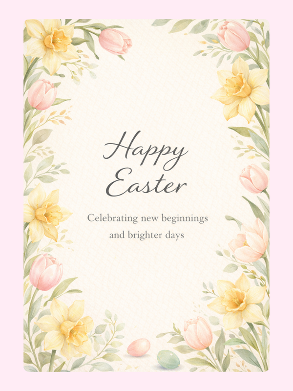 New Beginnings And Brighter Days Cake Card, Easter