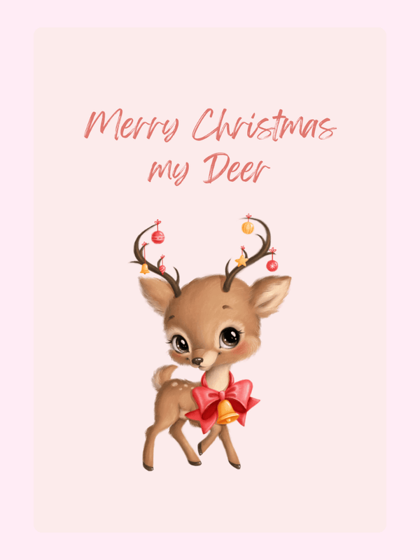 Merry Christmas My Deer Cake Card