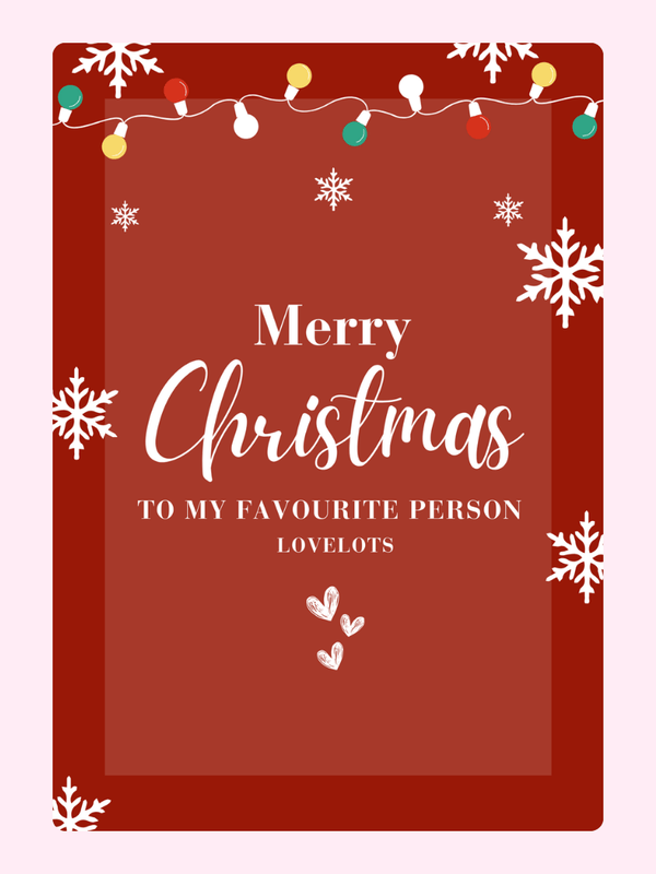 To My Favourite Person Cake Card, Christmas