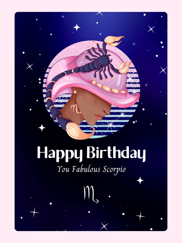 Lunar Depths Cake Card, birthday