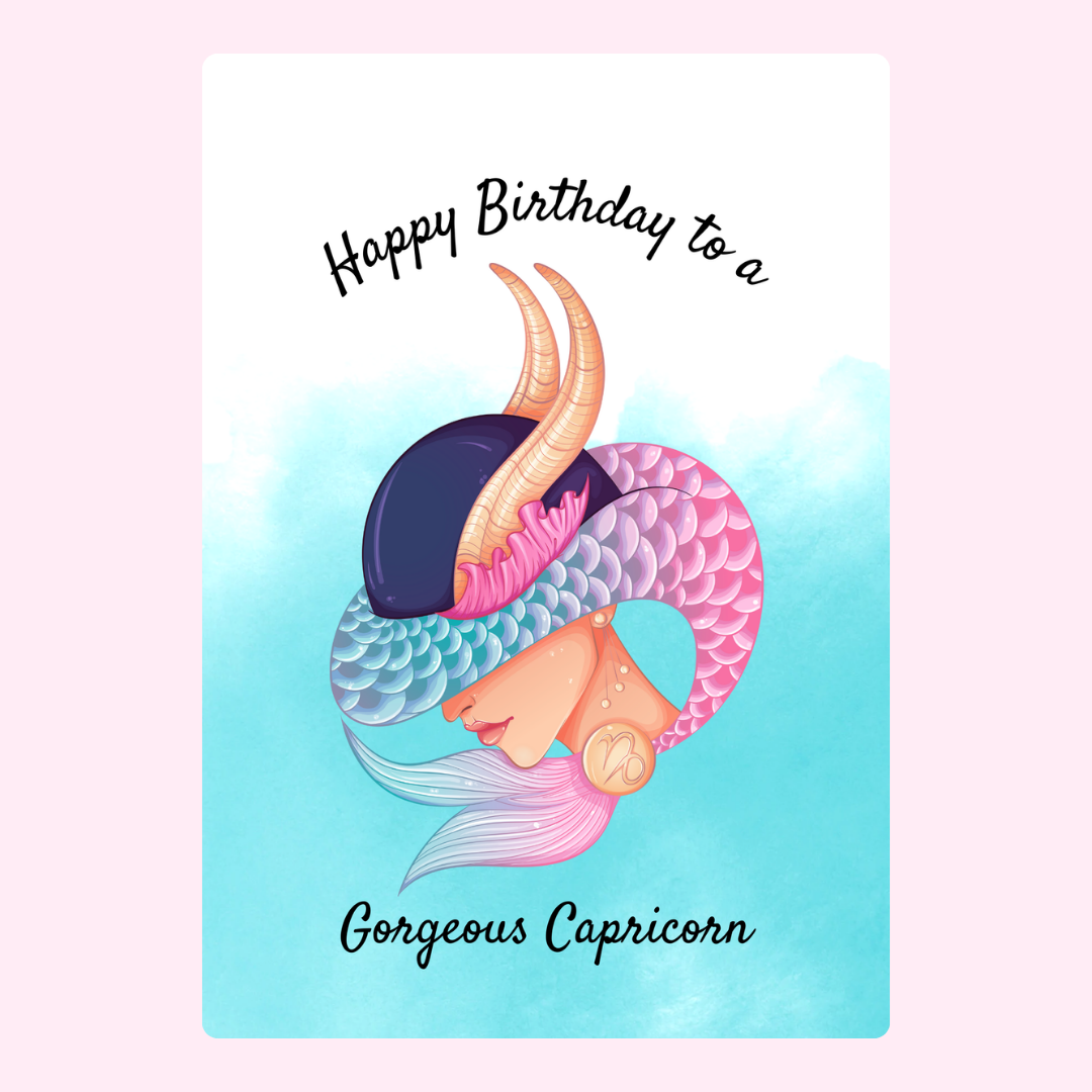 Capricorn birthday card