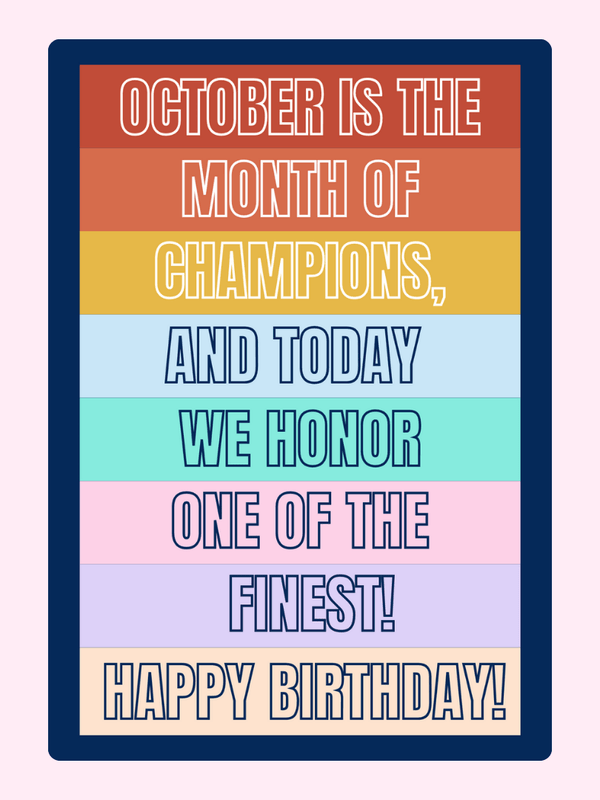 Month Of Champions