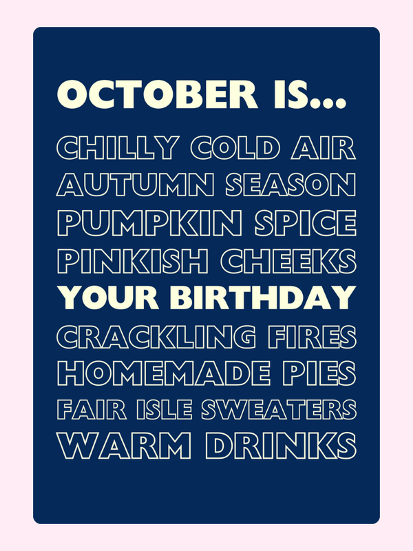 October - Blue