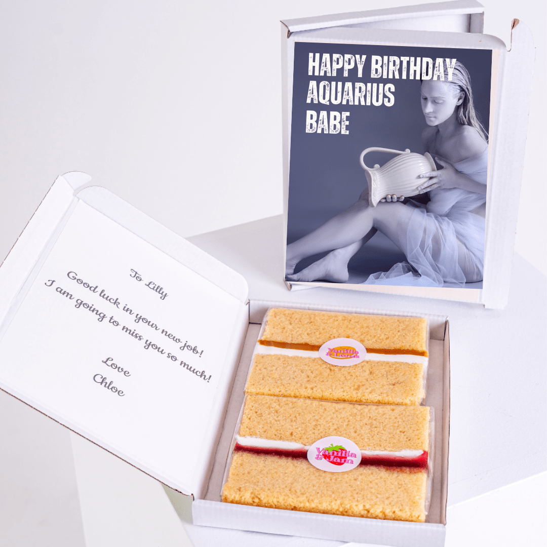 Birthday cake for Aquarius Babe, with message to Lilly.