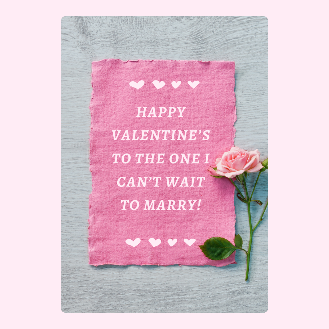Valentine's Day card with rose, Happy Valentine's message, 28_c0299e35