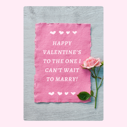 Valentine's Day card with rose, Happy Valentine's message, 28_c0299e35