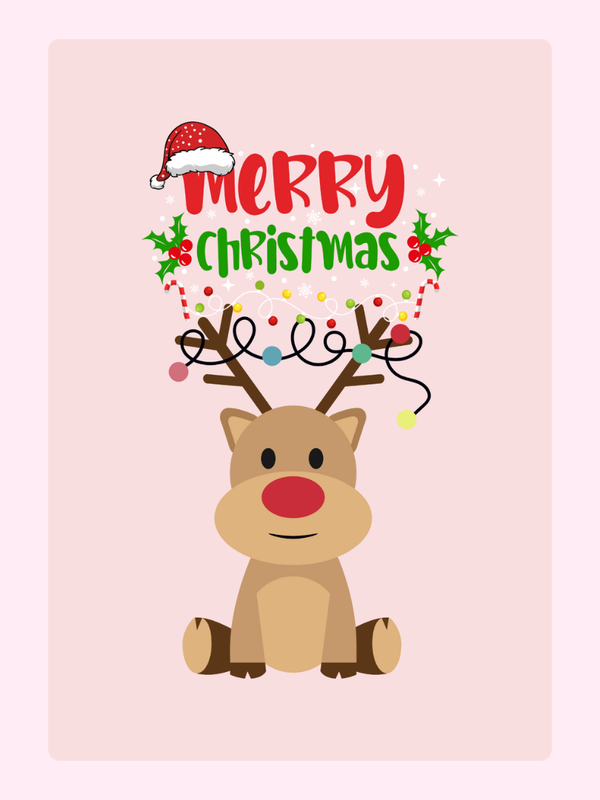 Merry Christmas reindeer card (28)