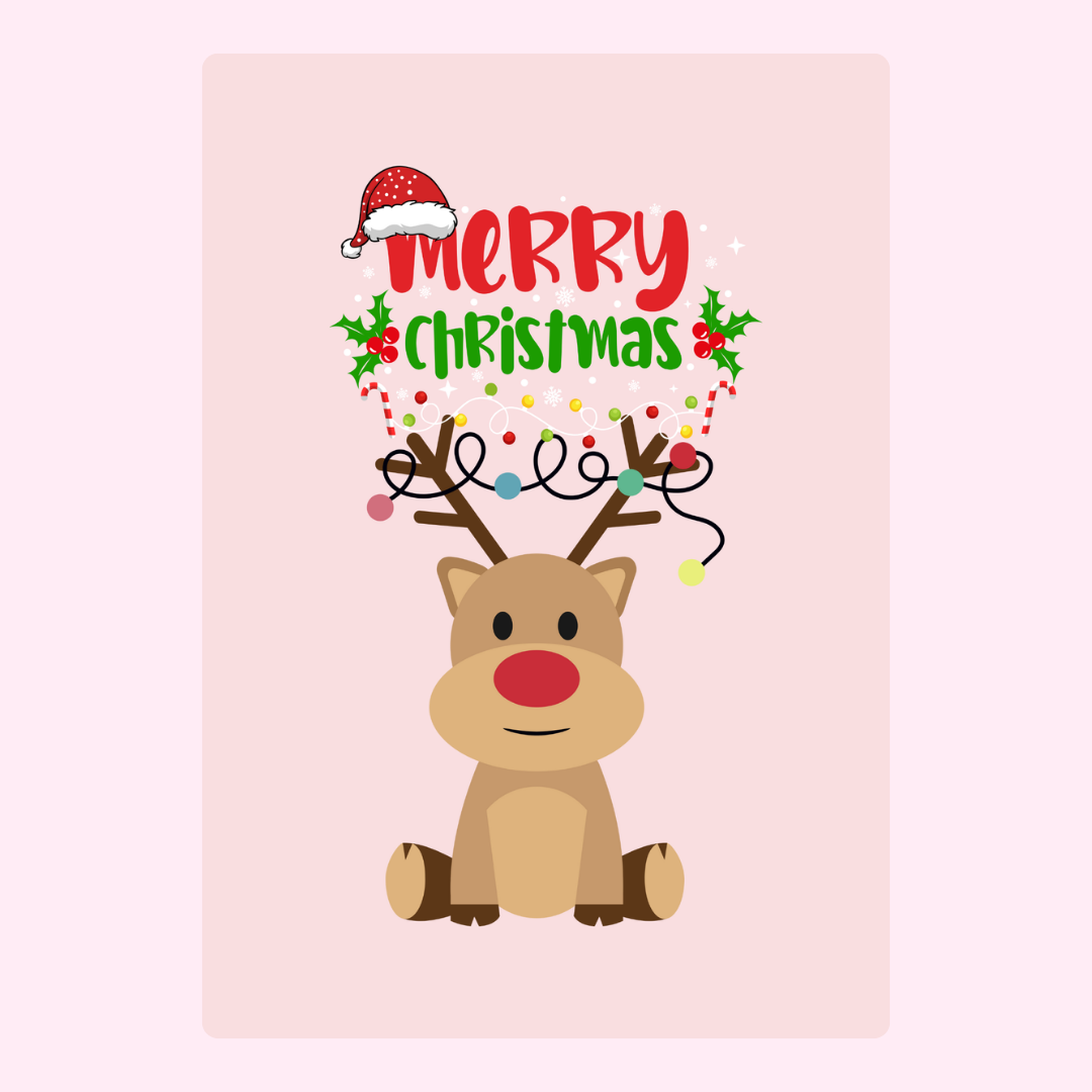 Merry Christmas reindeer card (28)