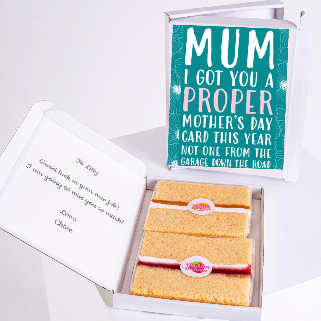 Mother's Day card and cake gift box for Mum, from...