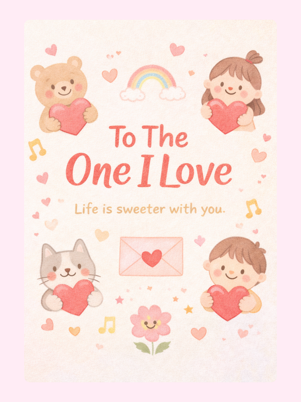 Life Is Sweeter With You Cake Card, Valentine's Day