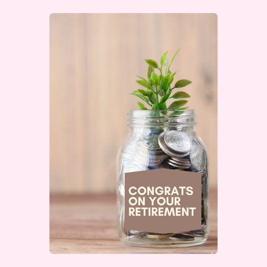 Retirement savings jar with plant, image 29.