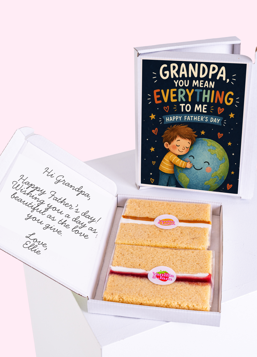 You Mean the World to Me Grandpa Cake Card | MailBakes