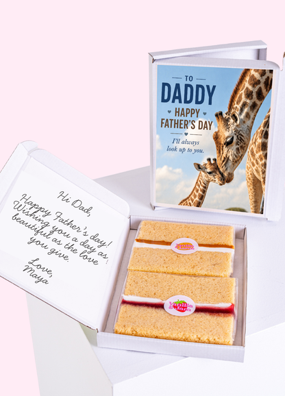 Always Look Up To You Giraffes Father's Day Cake Card | MailBakes